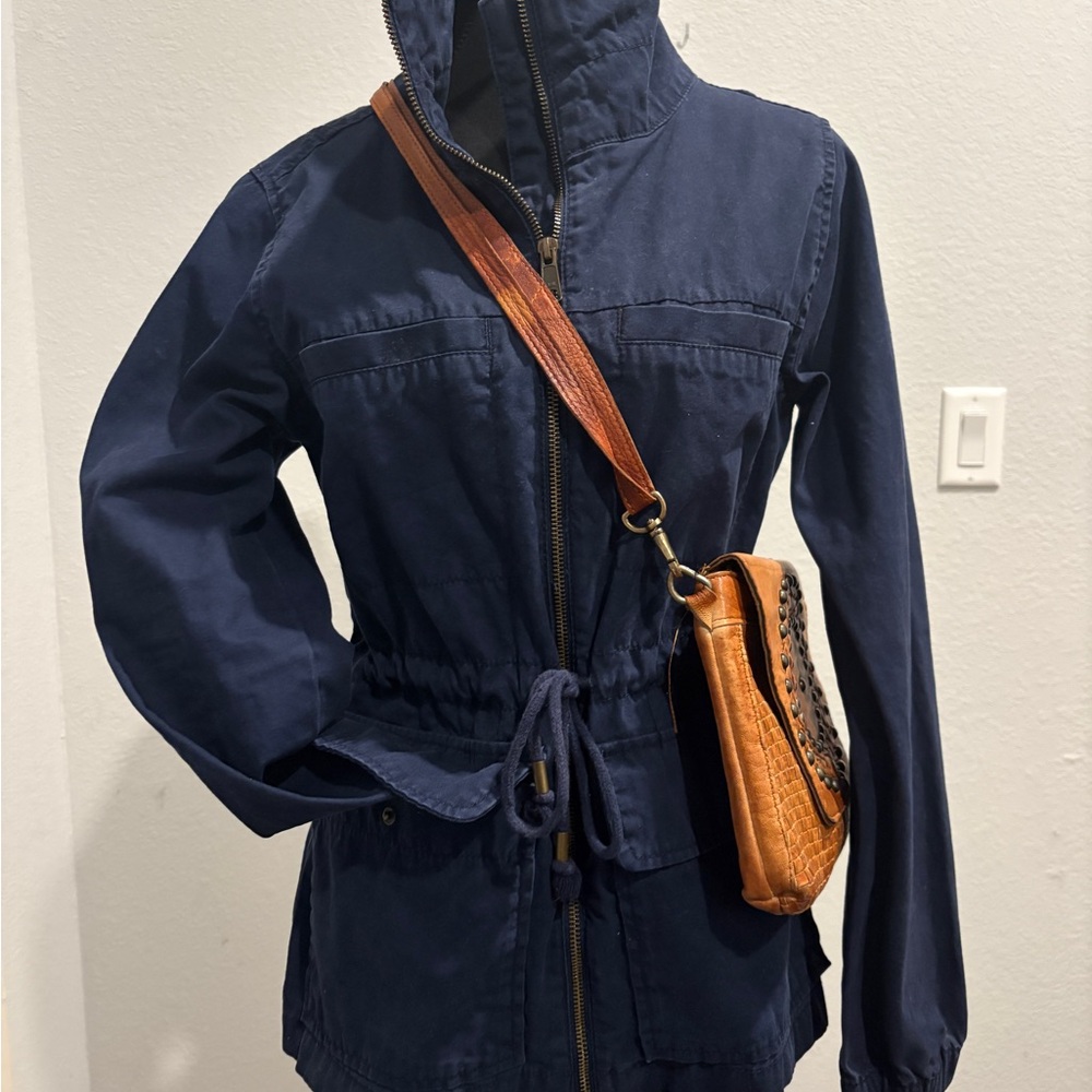 Old Navy Dark Blue Utility Jacket Small, Drawstring Waist, Soft, Casual & Comfy